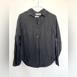 Everlane 100% Linen black button down shirt